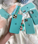 Husa silicon cu microfibra  - iPhone - CORN FLOWER